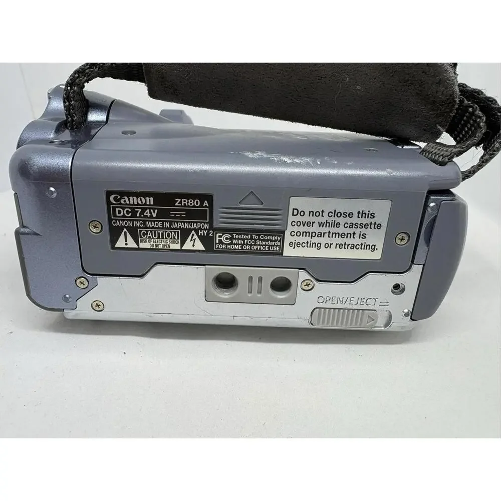 Canon ZR80 MiniDV Camcorder 18x Optical Zoom Digital Video Parts Repair C102